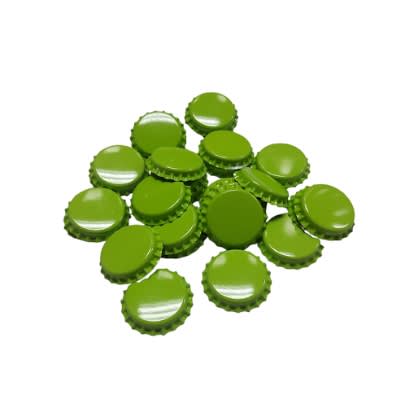 Tapa corona 26mm Verde Limon 100 unidades